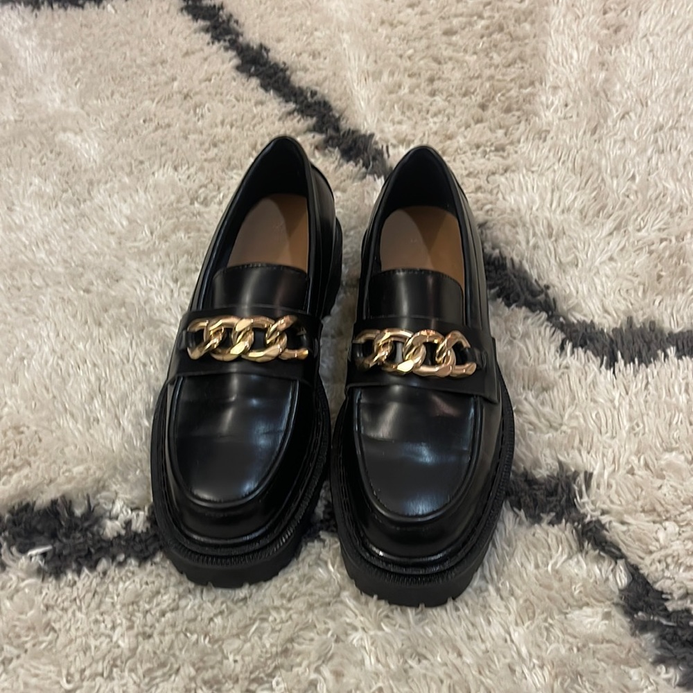 Chunky Black Loafers